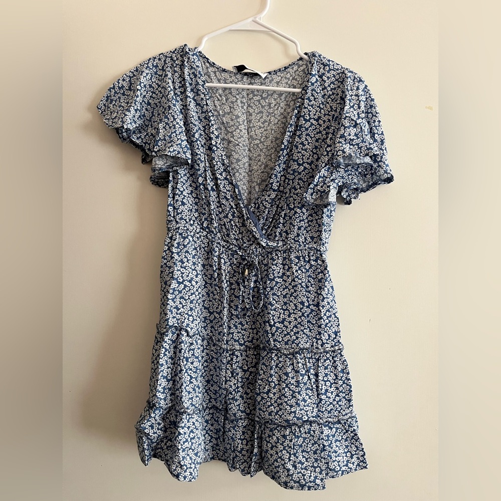 Hello Molly Blue Floral Mini Dress